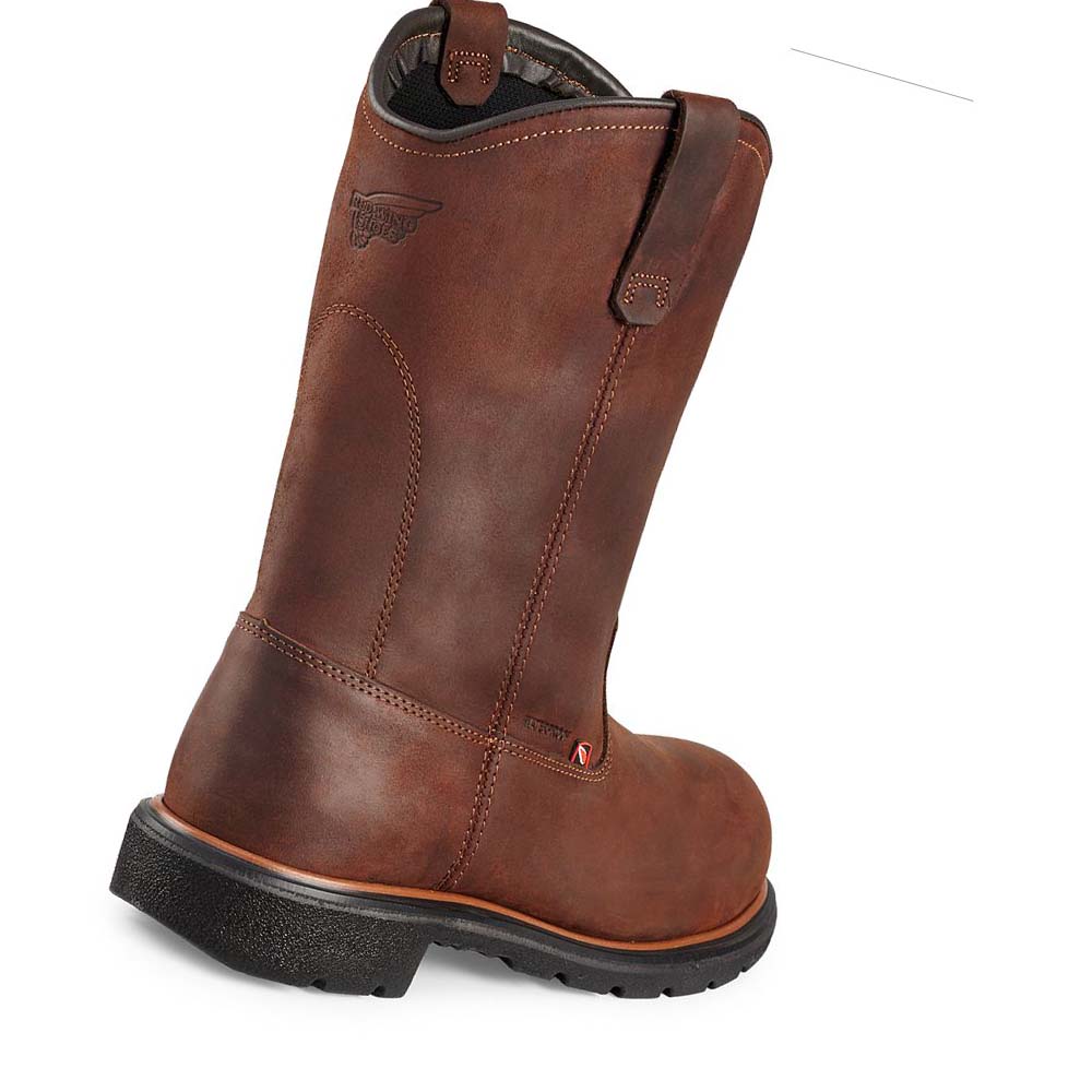 Red Wing DynaForce® 11-inch Soft Toe Pull-On Men's Waterproof Boots Coffee | ZA 370UZG